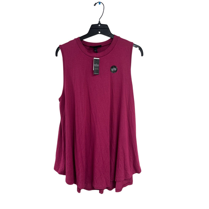 NWT New Lane Bryant Swing Collection Womens Size 18/20 Pink Flowy Sleeveless Top
