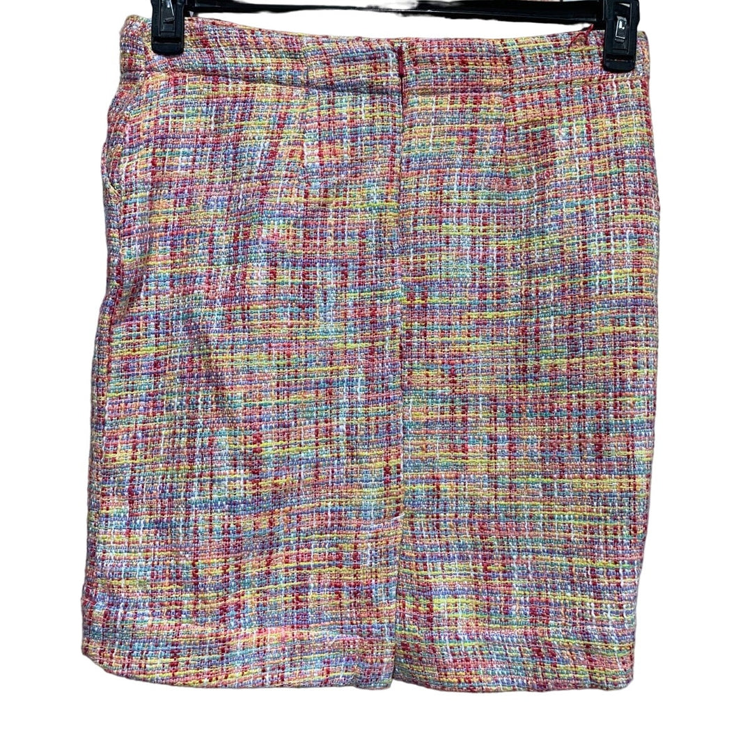 Merona Size 12 Pastel Woven Texture Back Zipper w Slit Career Short Pencil Skirt