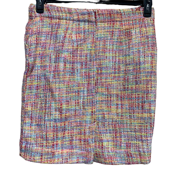 Merona Size 12 Pastel Woven Texture Back Zipper w Slit Career Short Pencil Skirt