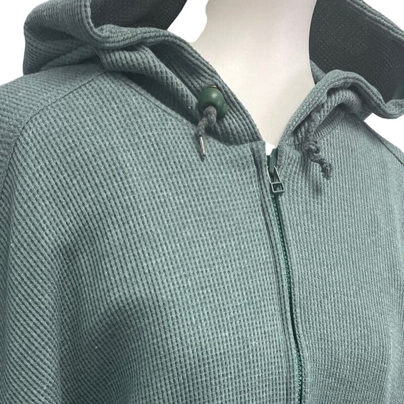 Vintage 1990s Kaotic Womens XL Full Zip Waffled Nylon Blend Hooded Track Jacket