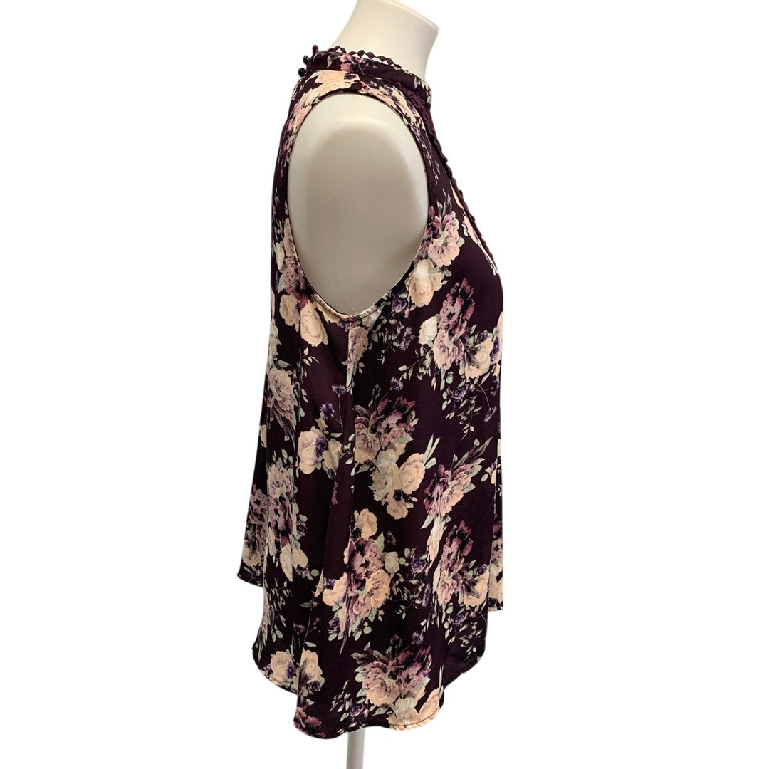 Skylar &amp; Jade Womens XL Lace Front Sleeveless Floral Lightweight Tank Top