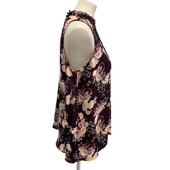 Skylar &amp; Jade Womens XL Lace Front Sleeveless Floral Lightweight Tank Top