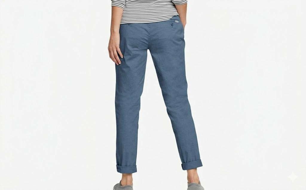 New Eddie Bauer Womens Size 0 Mulberry Blue Legend Wash Boyfriend Pants