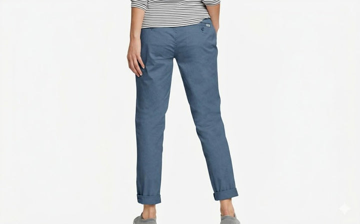 New Eddie Bauer Womens Size 0 Mulberry Blue Legend Wash Boyfriend Pants