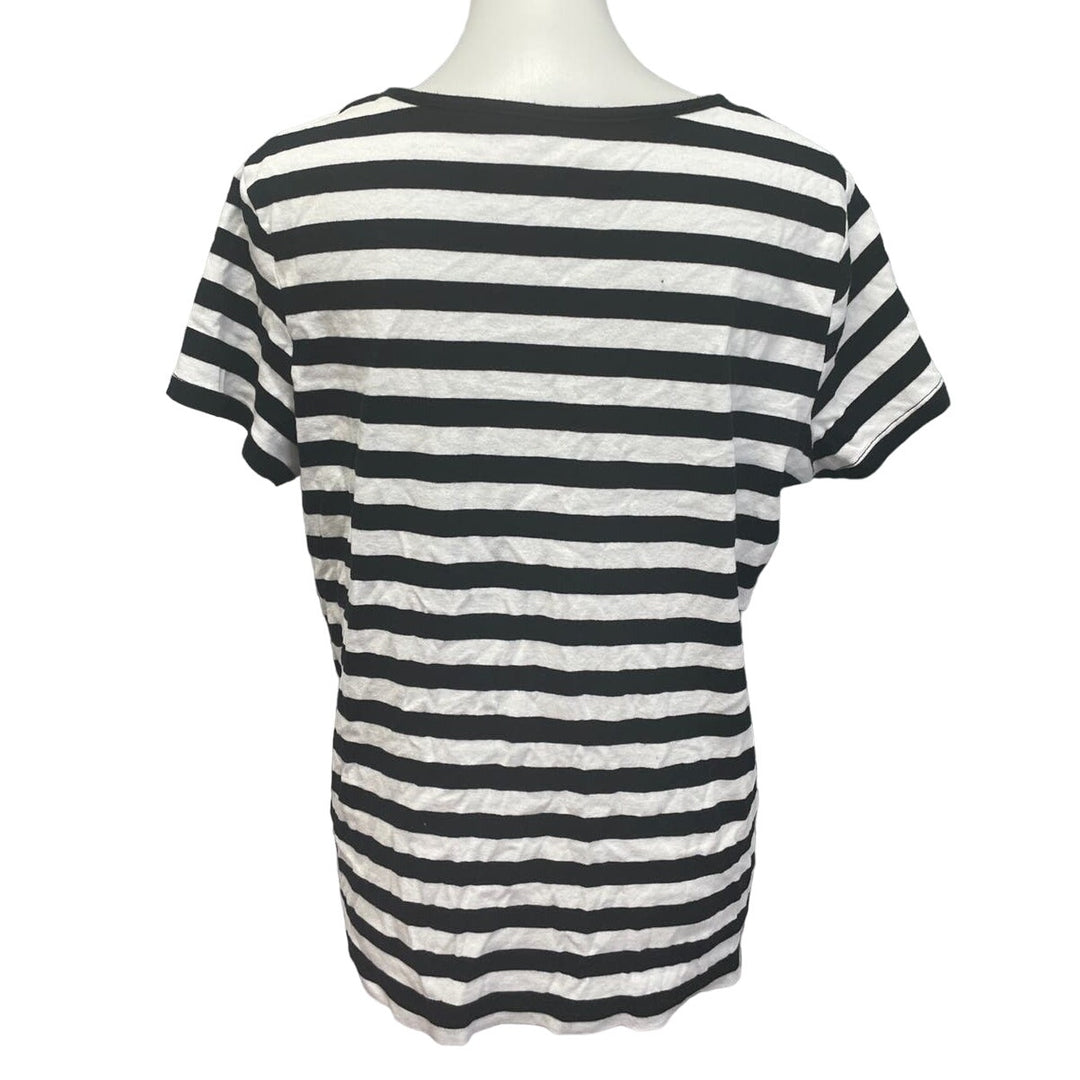 Lot of 2 Croft &amp; Barrow St Johns Bay Womens XL Short Sleeve Cotton Blend Tops