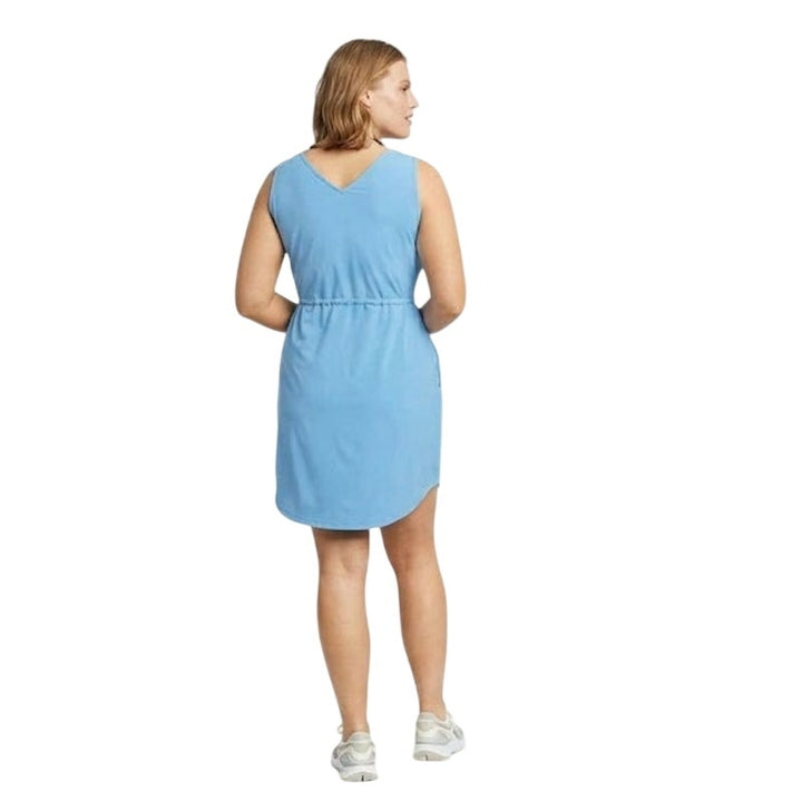 New Eddie Bauer Womens 2X Light Blue Sleeveless UPF 50+ Departure Tank Dress