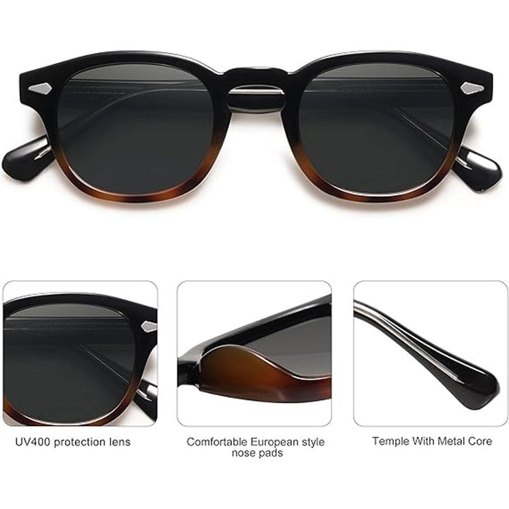 New Sojos Womens Retro Black Brown Small Round Tortoise Shell UV400 Sunglasses