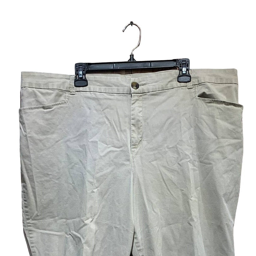 Croft &amp; Barrow 22W Classic Fit Stretch Casual Khaki Capris Pants w Pockets
