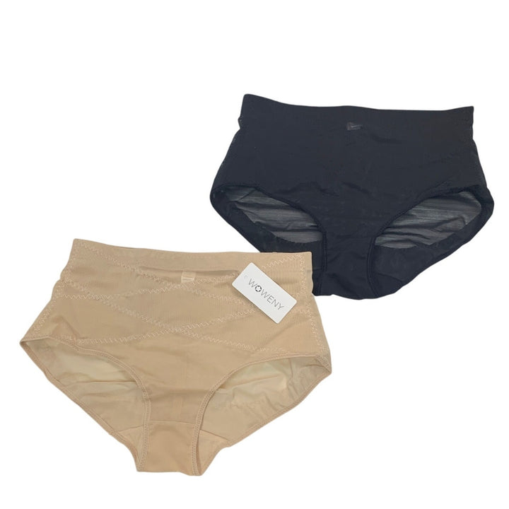 2 NWT New Woweny Womens 2XL PolySpandex Tummy Control Shapewear Briefs Underwear
