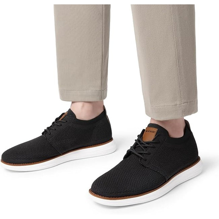 Bruno Marc Men Size 14 Black KnitFlex Breeze Mesh Oxfords Lace-Up Sneakers Shoes