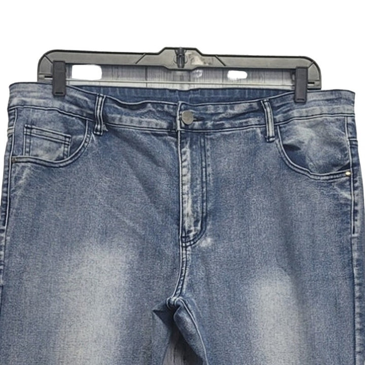 Mens 40X32 PolyCotton Spandex Factory Faded Multi Pocket Denim Jeans