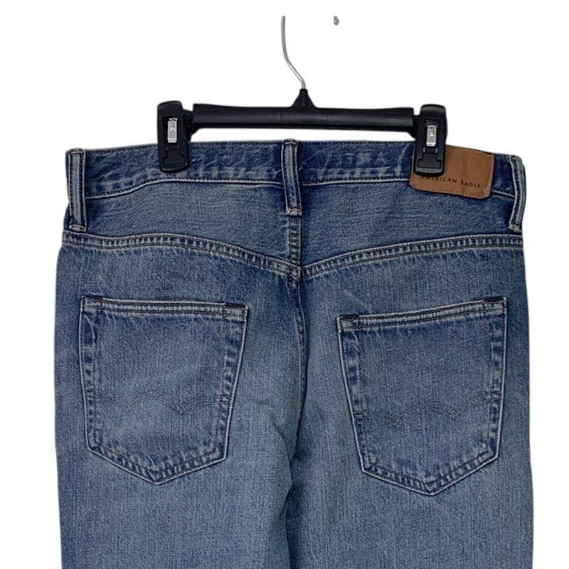 New American Eagle Mens 29X30 Cotton Blend Athletic Loose Denim Blue Jeans