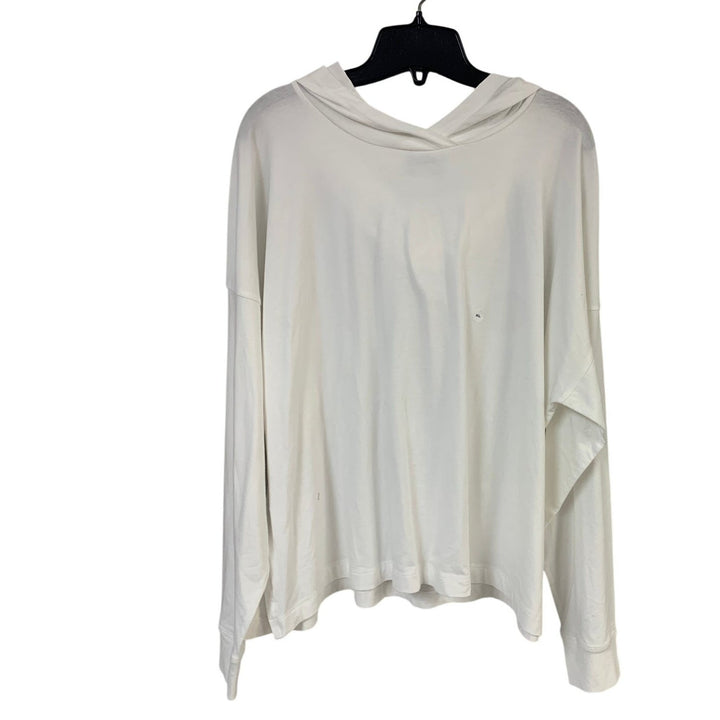 2 New Eddie Bauer Womens XL White Plum Perfect Pointelle Shirt Tempo Hoodie Tops