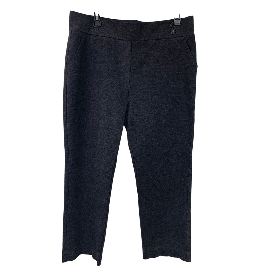 Tapata Womens XL Heathered Elastic Waist Rayon Blend Hemmed Pants w Pockets