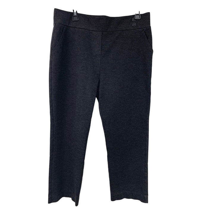 Tapata Womens XL Heathered Elastic Waist Rayon Blend Hemmed Pants w Pockets