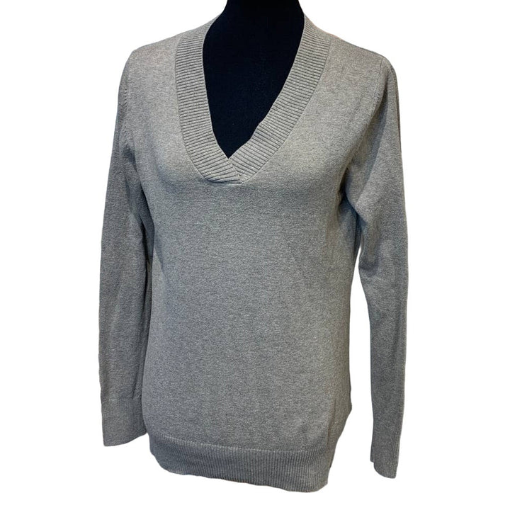 GAP Womens Large Deep V Neck Long Sleeve Cotton Blend Pullover Sweater