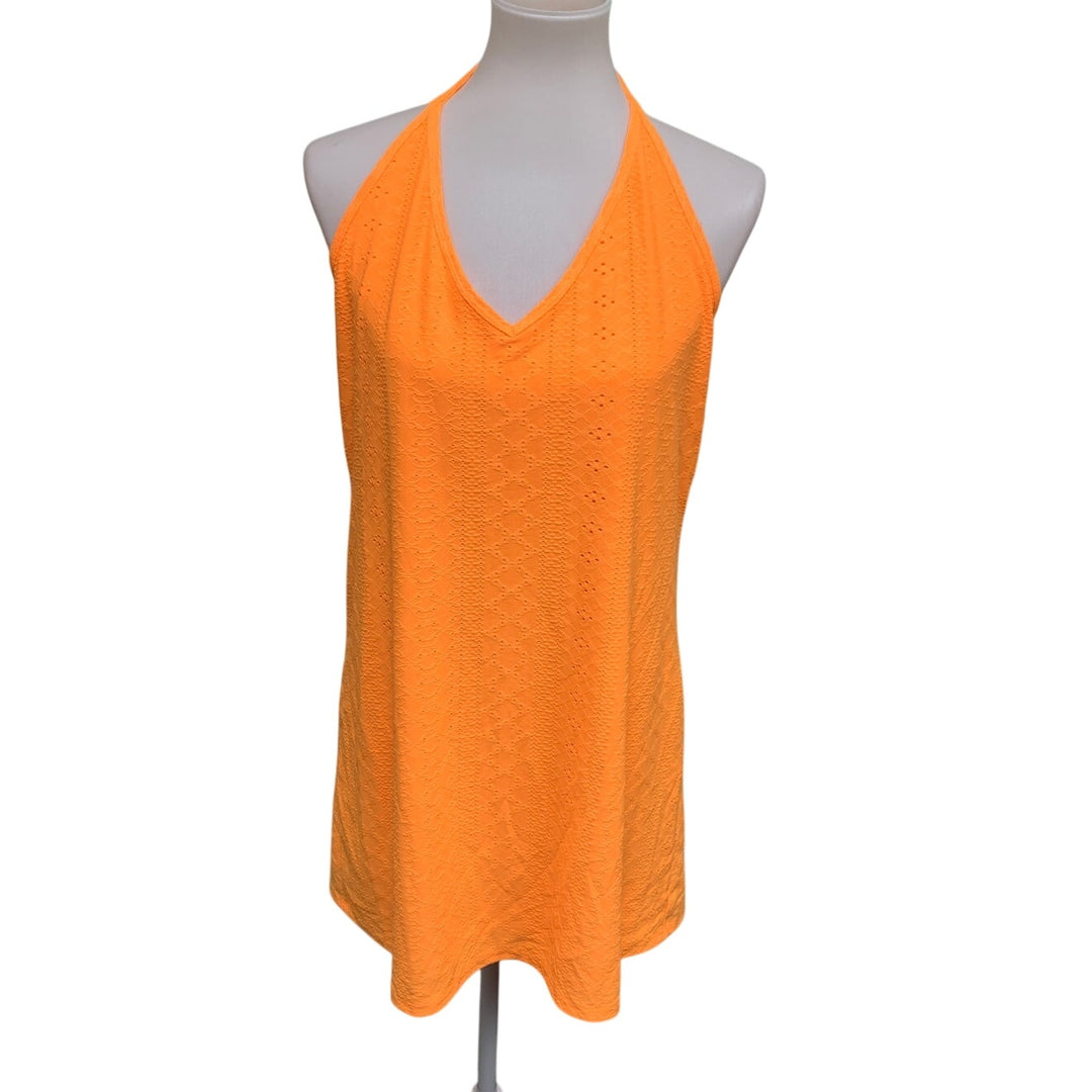 New Wild Fable Juniors Large Back Neck Tie Swim Cover Up Sheath Halter Dress