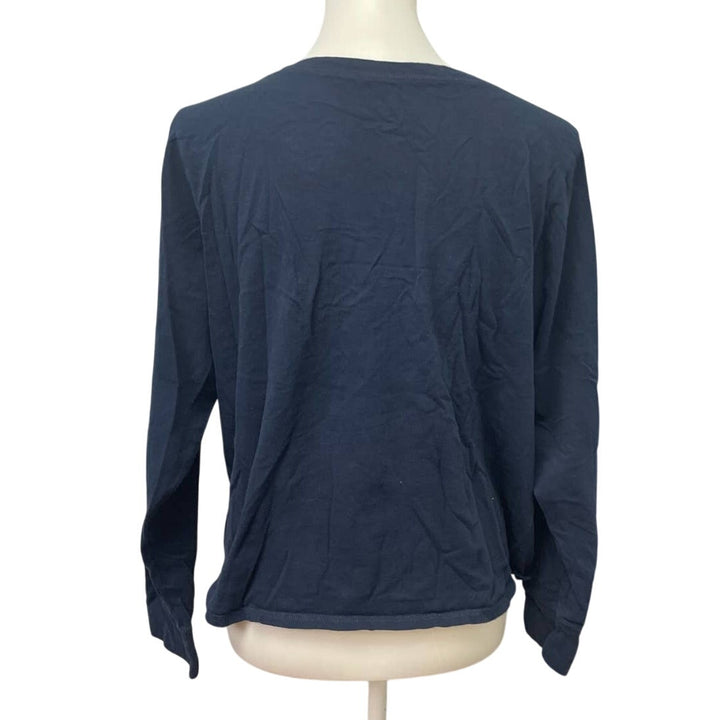 Hollister Womens Large Long Sleeve Crew Neck Cotton Sleep Wear Tee Shirt