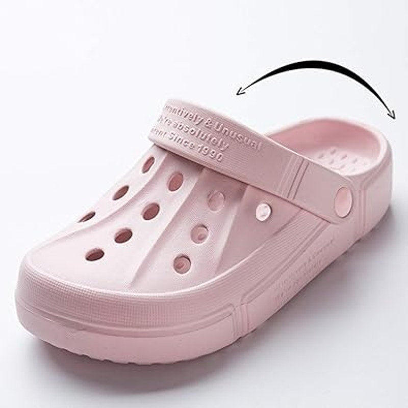 New Womens Size 8.5 Pink Breathable Slide On Non Slip Garden Clog Water Shoes