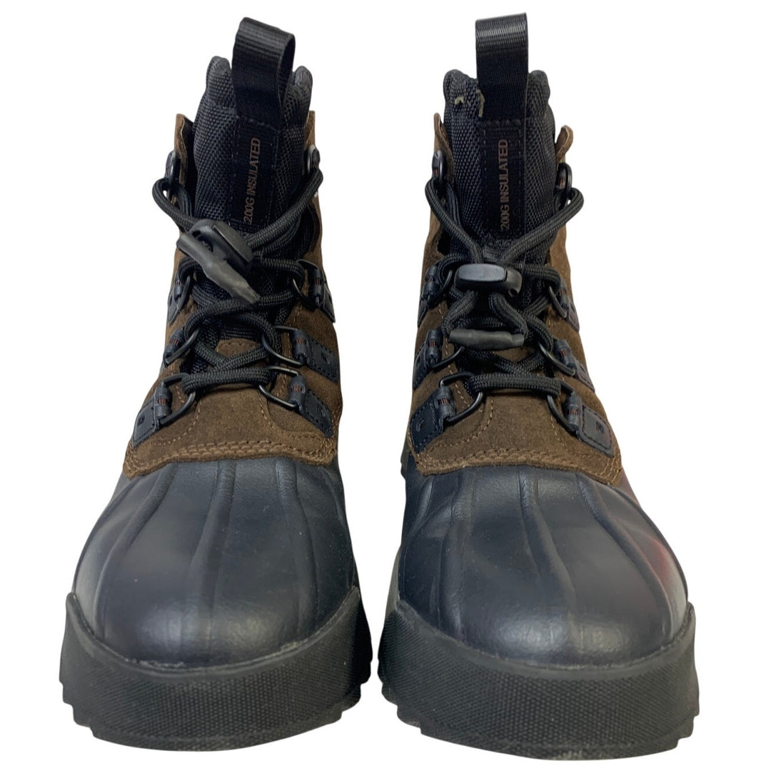 Sorel Mens Size 9 Brown Black Boots Drawstring Lace Up Waterproof Hiking Shoes