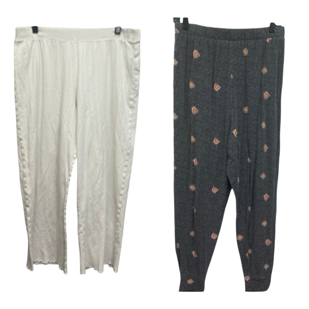 2 Old Navy Womens Medium Good Vibes Stretch Pants Leggings Sleepwear Bottoms