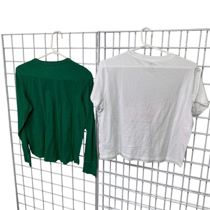 2 New American Eagle Womens Small Watermelon Nice Long Short Sleeve Tee Shirts