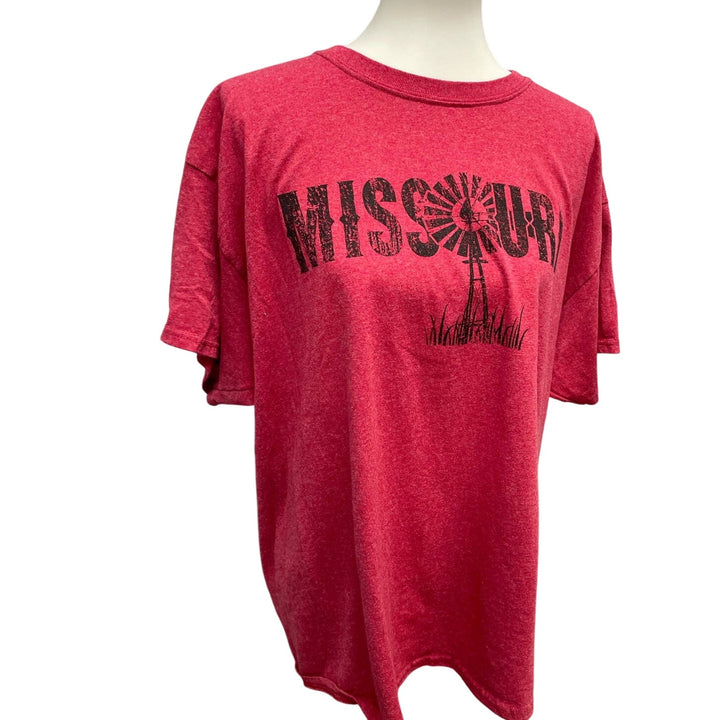 Missouri Hanes EcoSmart Mens XL Farm &amp; Ranch Windmill Crew Neck Cotton Blend Tee