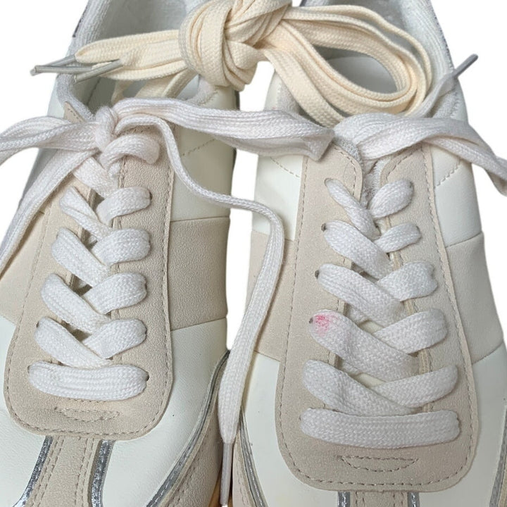 Funky Monkey Womens Size 9 Tan White Anti Slip Lace Up Classic Sneaker Shoes