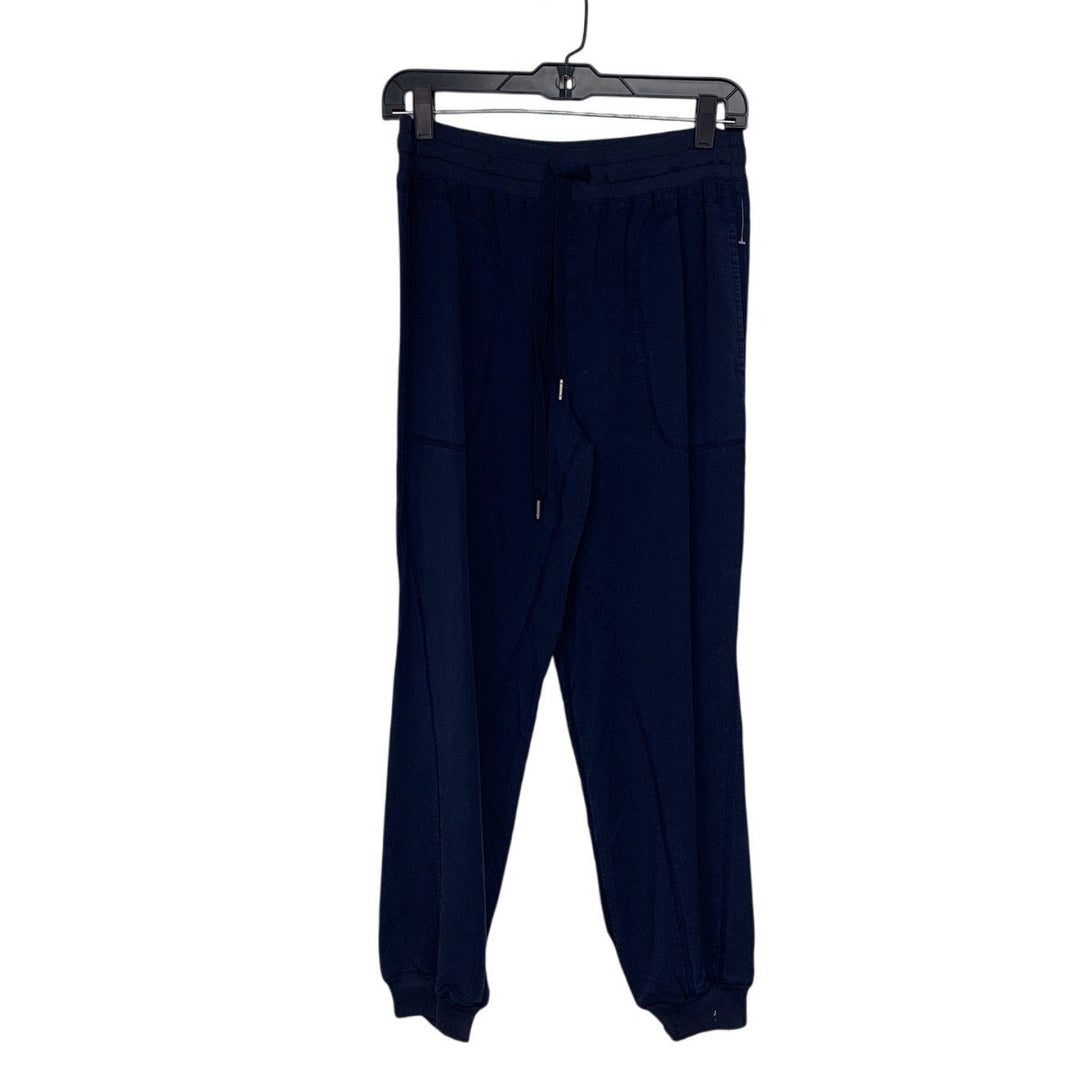 New Aerie Womens Small Navy Blue Drawstring Waist Jogger Pants w Pockets