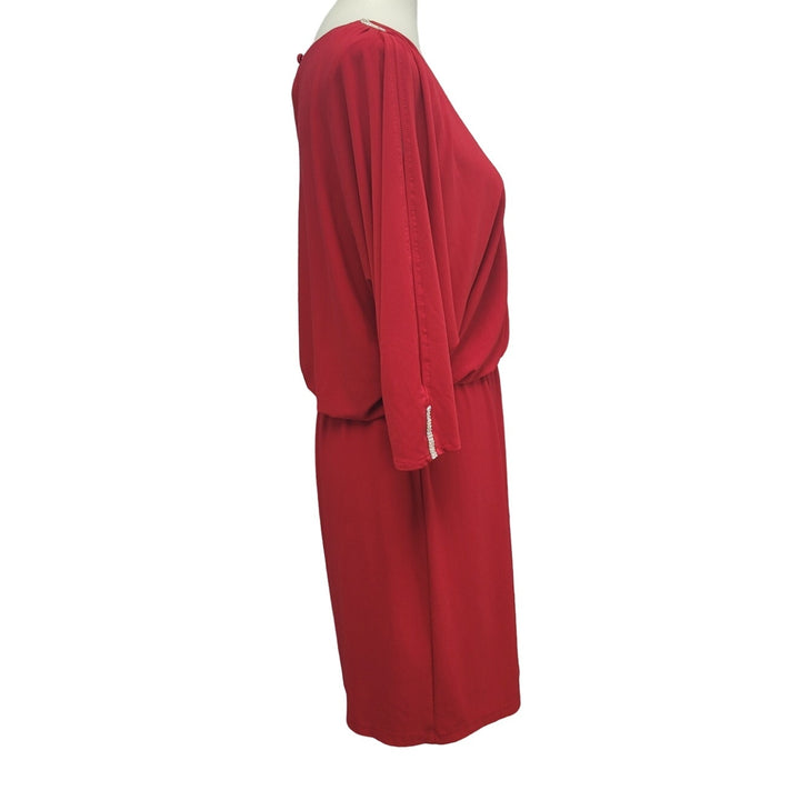 Style &amp; Co Womens 4 PolySpandex Cold Shoulder Half Sleeve Blouson Dress