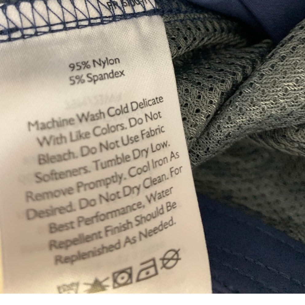 New Eddie Bauer Womens Navy Blue UPF 50+ Rainier Mid Rise Capris w Pockets