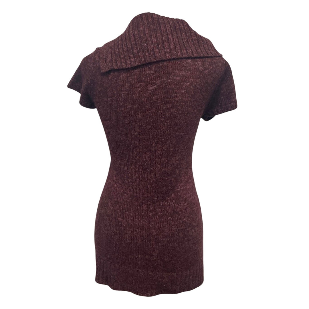 INC Womens Medium Short Sleeve Cable Knit Acrylic Blend Mini Sweater Dress