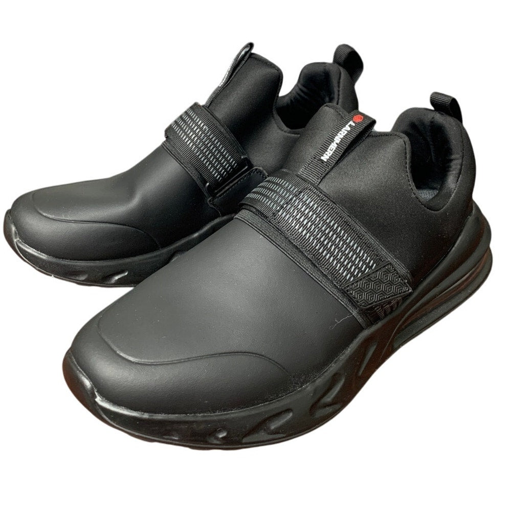 Larnmern Mens 8.5W Wide Black Hook Loop Non Slip Work Air Cushion Work Shoes