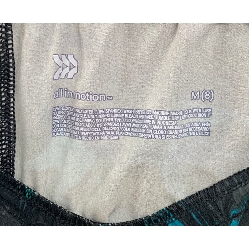 New All In Motion Boys Medium (8) Water Swirl UPF 50+ Unlined Swim Trunks