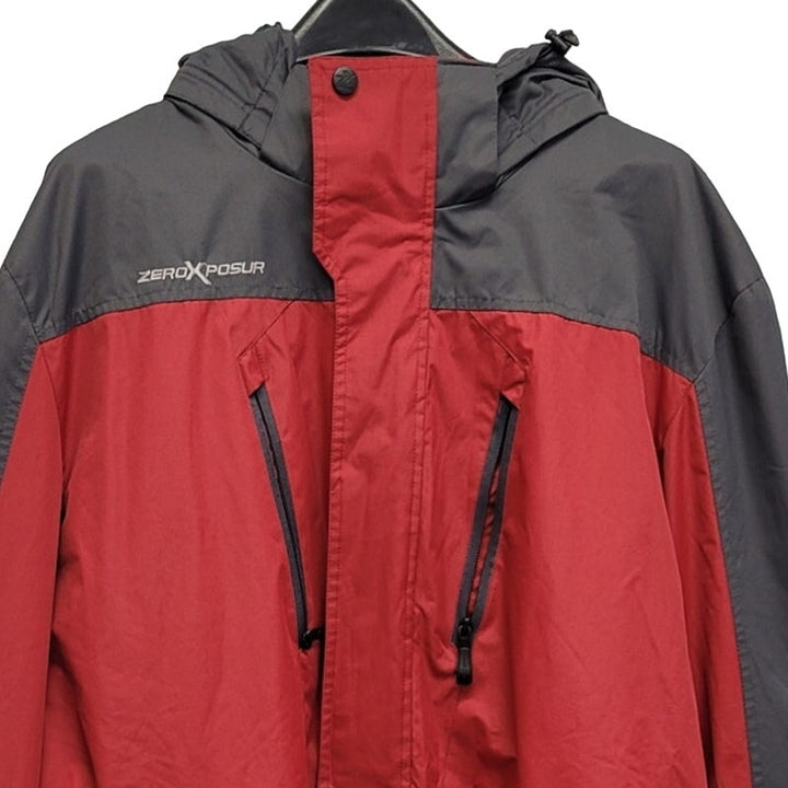 ZeroXPosur Mens XXL 100% Polyester Double Zipper Removeable Hood Lined Coat