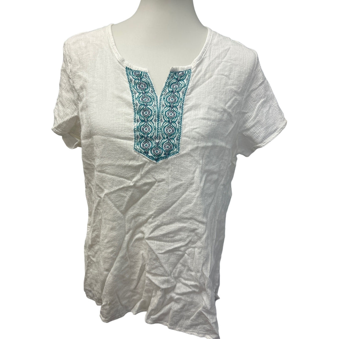 3 Chaps Croft &amp; Barrow Womens XL Short Sleeve Cotton Blend Tee Shirts Lot