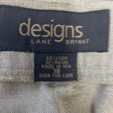 Designs Lane Bryant Womens Plus Size 18 Linen Rayon Blend Career Tan Shorts