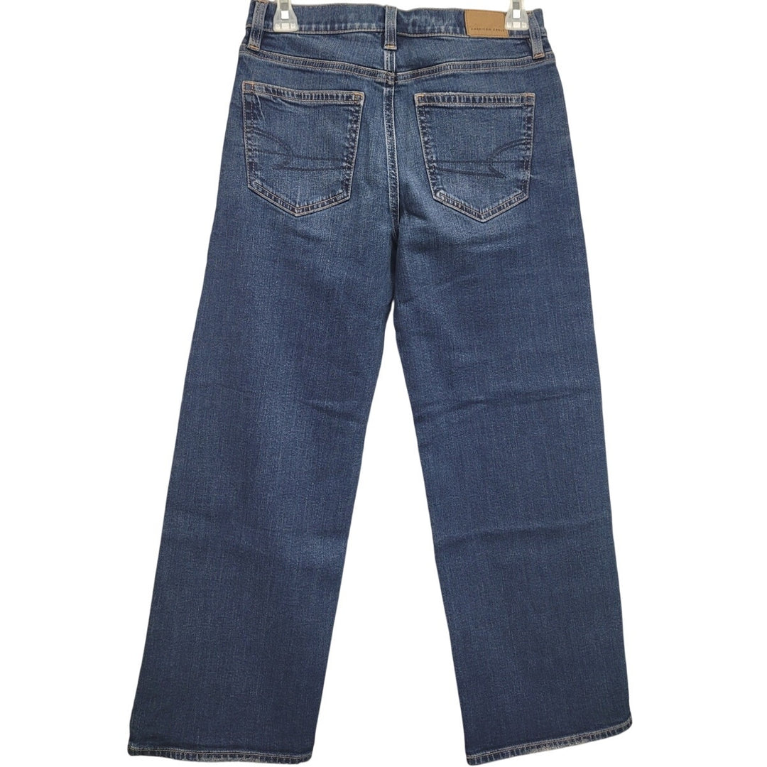 New American Eagle Size 0 Short Medium Rinse Stovepipe Jean Denim Blue Jeans