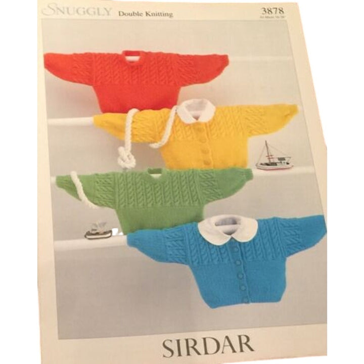 New Sirdar 3878 Snuggly Cardigan and Pullover Sweater Knitting Pattern