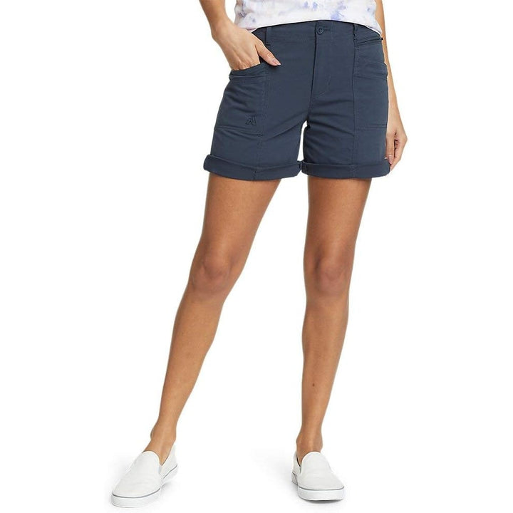 New Eddie Bauer Womens Size 0 Gray Cotton Nylon Guides Day Off Utility Shorts