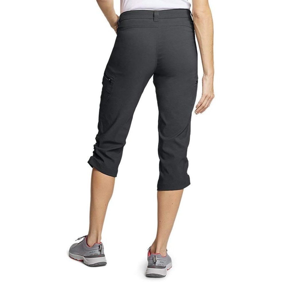 New Eddie Bauer Womens 22W Smoke Gray Mid Rise First Ascent Guide Capri Pants