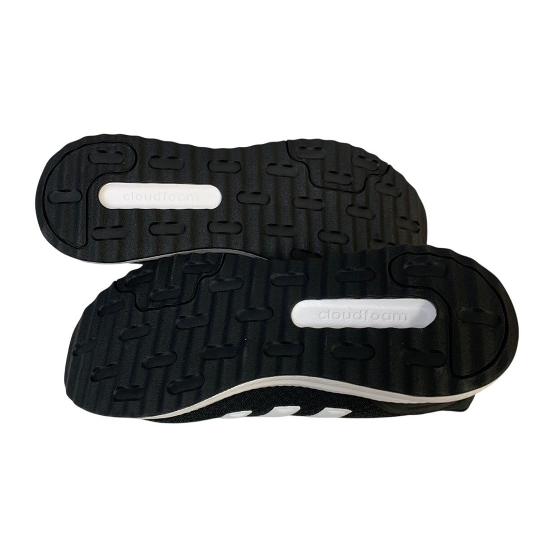 Adidas Mens Size 8.5 Black White Sneaker Lace Up Low Top Round Toe Athletic Shoes
