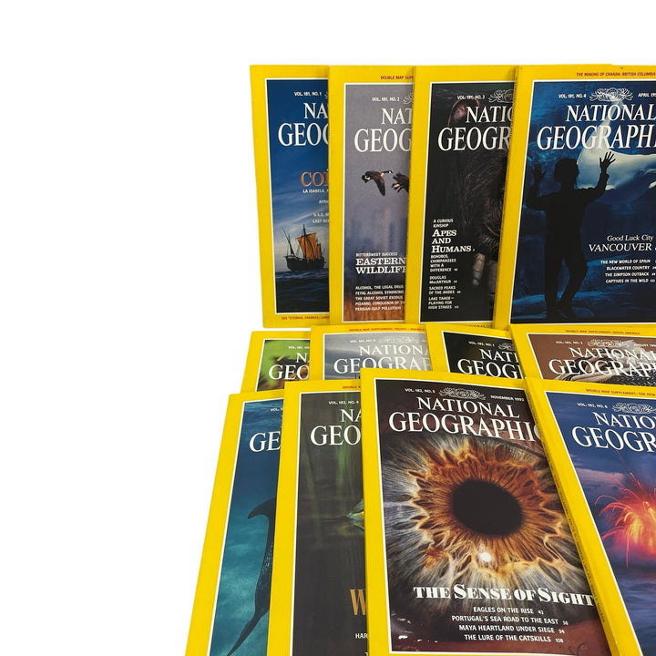 Vintage 1992 National Geographic Magazine FULL Year 12 Issues W Maps Supplements