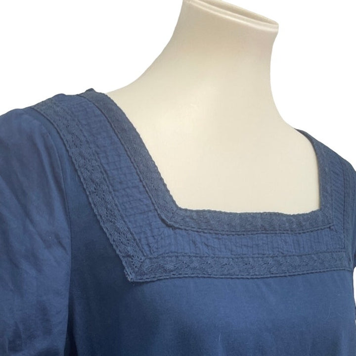 Jason Maxwell Womens XL PolyCotton Short Sleeve Florentine Boat Neck Blouse