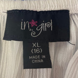 New IN Girl San Francisco Girls XL Off Shoulder Rayon Gathered Peasant Blouse