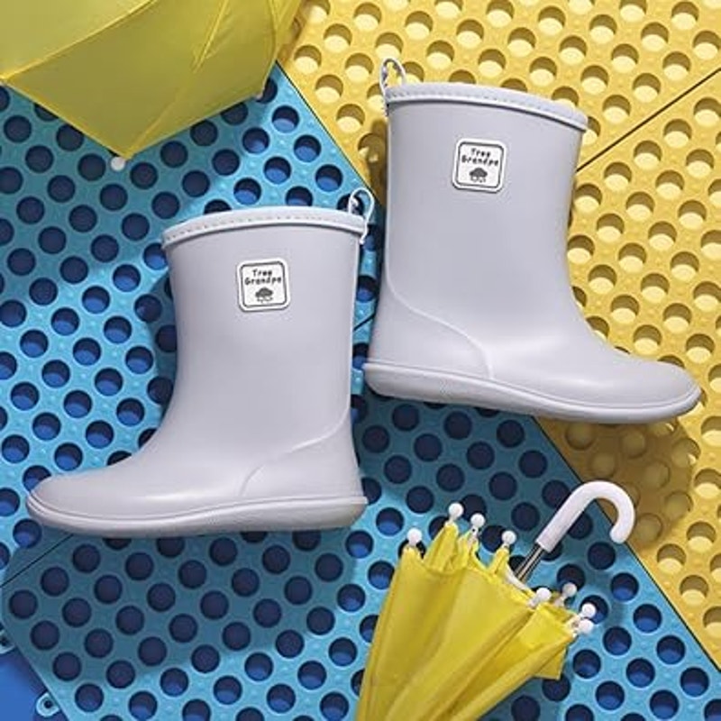 Sayyea Tree Grandpa Baby Boy Size 6 Toddler Short Rain Boots Waterproof Shoes