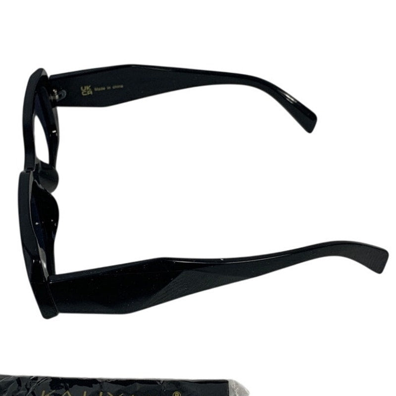 Kaliyadi UKCA Black Plastic Rectangular Sunglasses Eyewear w Cleaning Cloth