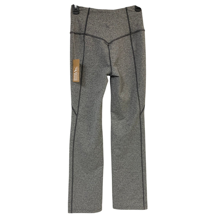 New Eddie Bauer Womens Gray Crossover Long Athletic Workout Pants w Pockets