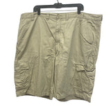 Wrangler Mens Size 46 100% Cotton Long Khaki Hiking Cargos Shorts w Pockets