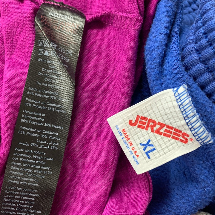 Lot of 2 Avenue Jerzees Womens XL 14 Short Sleeve T Shirt Sweatpants Outfit